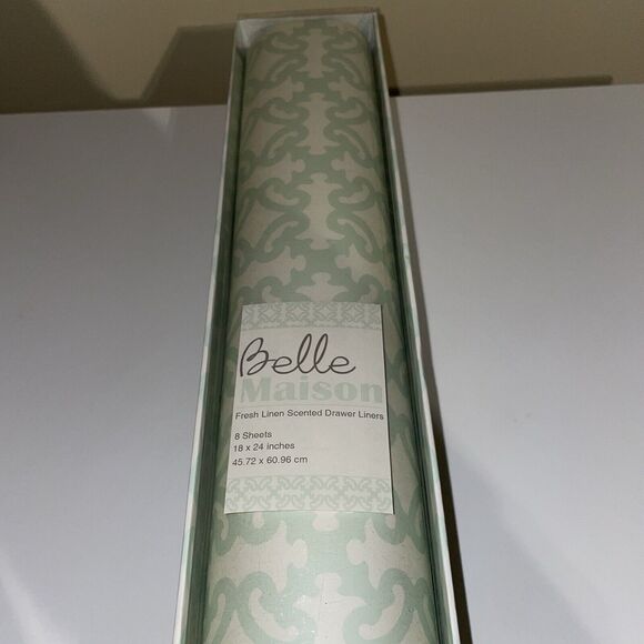 Belle Madison Drawer Liners 8 Liners Fresh Linen Scented 18 x 24 - Can Resize - Picture 4 of 6